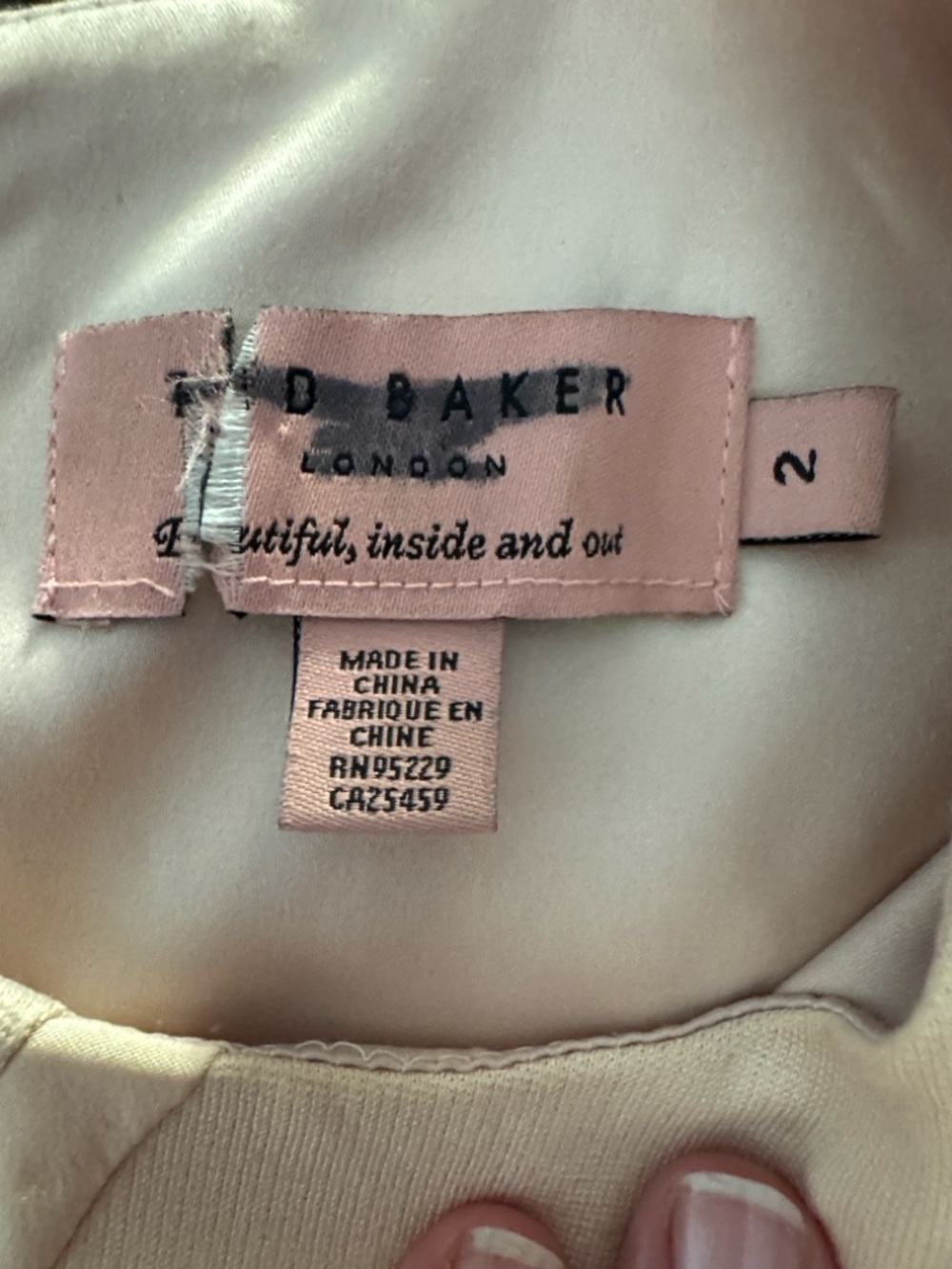 Ted Baker Corie Seam Detail Dress Blush Pink Bodycon Bandage Size Small - Picture 4 of 13
